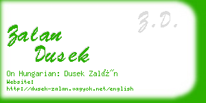 zalan dusek business card